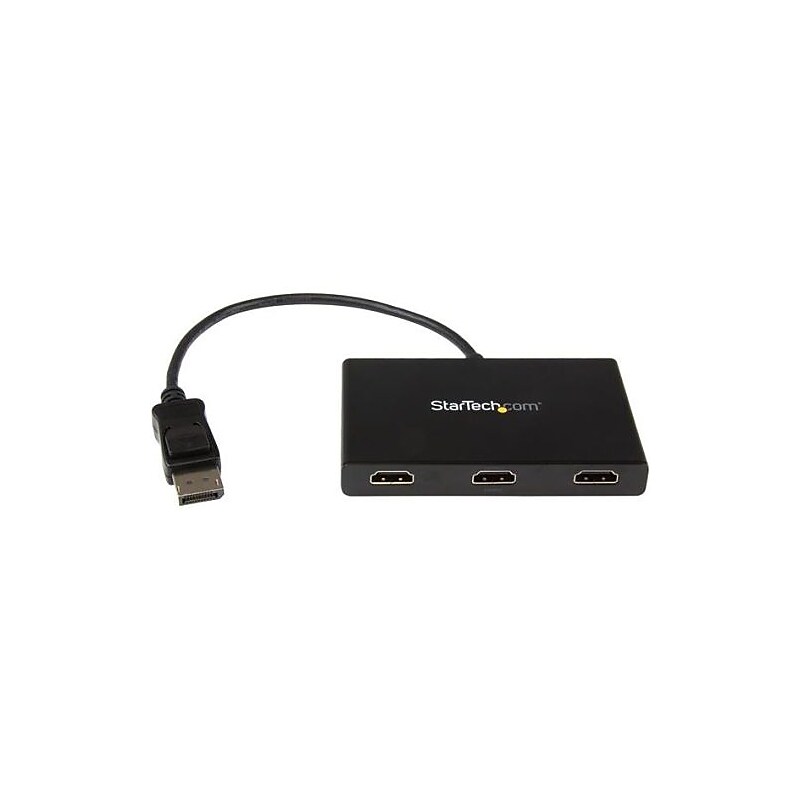 StarTech.com® MSTDP123HD DisplayPort to 3x HDMI Multi Stream Transport Hub, Black image 1