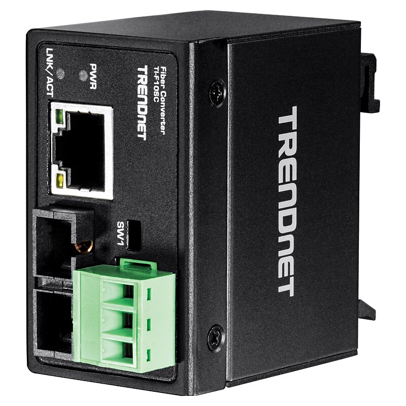 TRENDnet Hardened Industrial 100Base FX Multi Mode SC Fiber Converter image 1