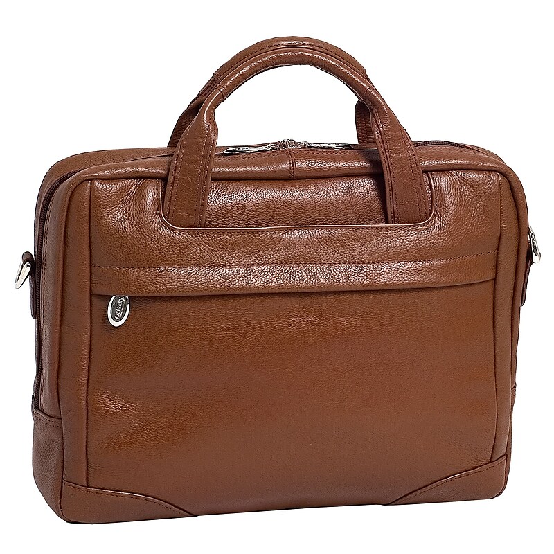 McKlein S Series Laptop Briefcase, Brown Leather (15474) image 1