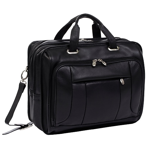 McKlein S Series Laptop Briefcase, Black Leather (15715) Staples
