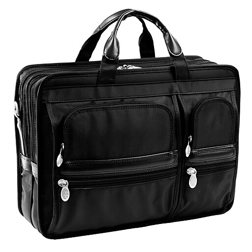 McKlein P Series Laptop Briefcase, Black Nylon (58435) Staples