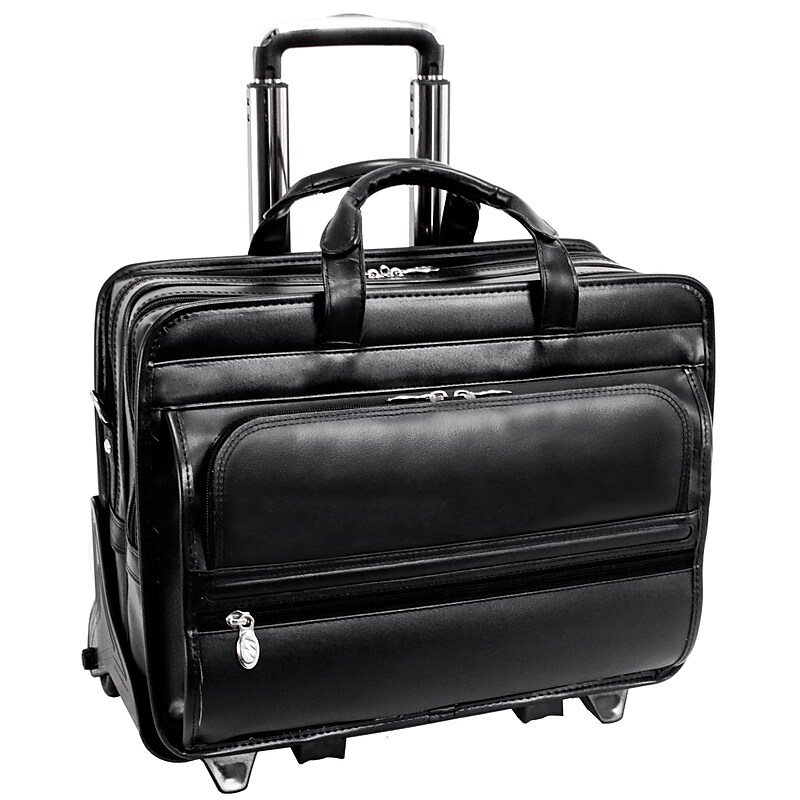 McKlein P Series Laptop Briefcase, Black Leather (86445) image 1