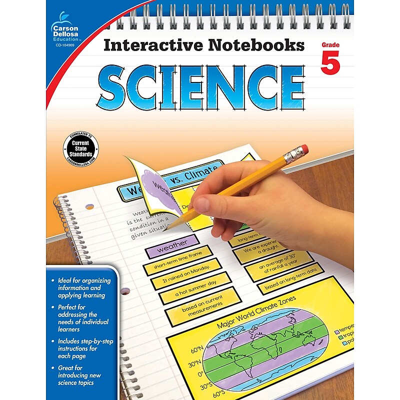 Carson-Dellosa Interactive Notebooks Science Grade 5 Resource Book (104909) image 1