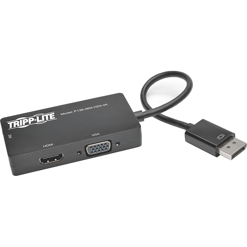 Tripp Lite P136-06N-HDV-4K All-in-One Converter Adapter, Black image 1