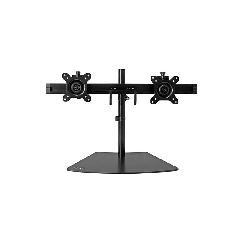 StarTech Dual Monitor Stand, Adjustable Arm, Up to 24", Black (ARMBARDUO) image 1