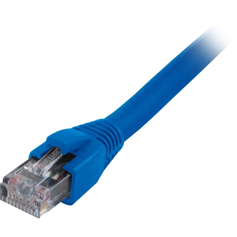 Comprehensive Cat6 Snagless Solid Plenum Shielded Blue Patch Cable 50ft (CAT6SHP-50BLU) image 1