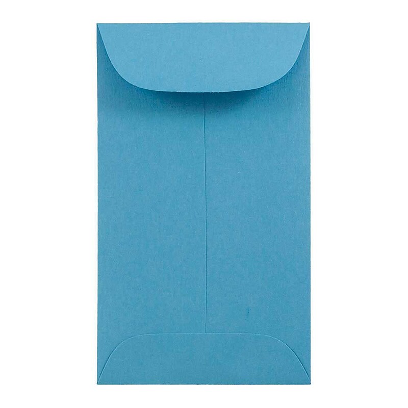 JAM Paper #3 Coin Business Colored Envelopes, 2.5 x 4.25, Blue Recycled, 25/Pack (356730539) image 1