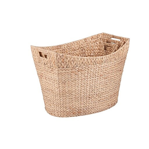 Honey Can Do Tall Water Hyacinth Basket Set (STO04463) Staples