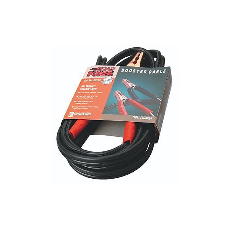Coleman Cable 08120 10-Gauge Light Duty Booster Cables, 12-Feet image 1