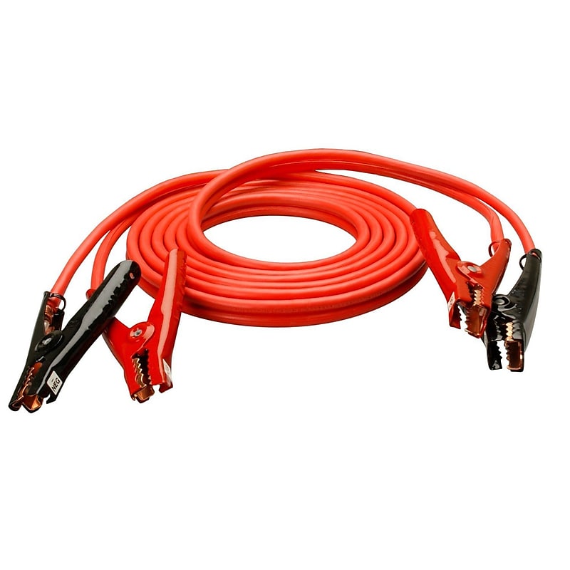 Coleman Cable 08665 4-Gauge Extra Heavy Duty Booster Cables, Polar-Glo Clamps, 12-Feet image 1