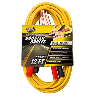 Coleman Cable 08435 8-Gauge Medium Duty Booster Cables, 12-Feet