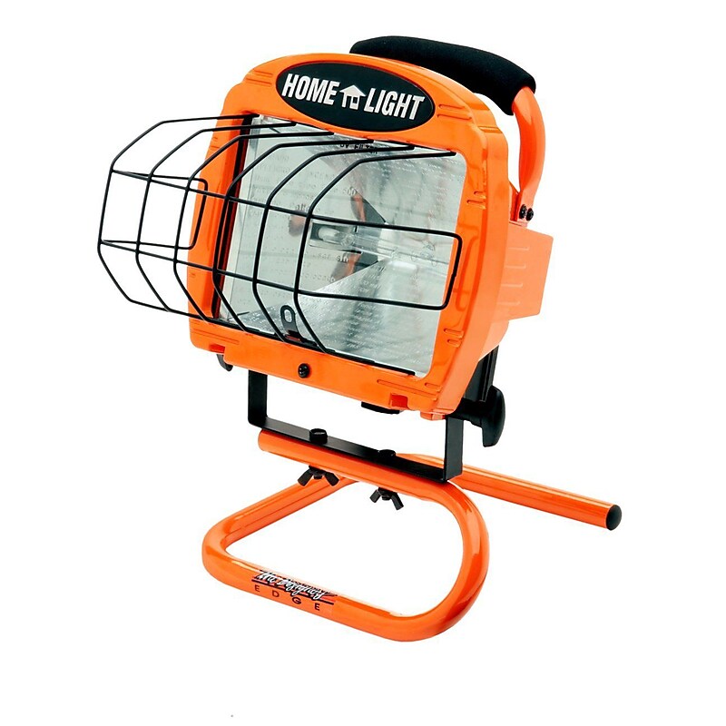 Designers Edge L33 500-Watt Portable Halogen Work Light with Weatherproof Switch, 18-Gauge Cord, Orange image 1