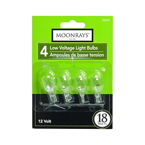 Moonrays 95529 18Watt 12Volt Wedge Base Replacement Light Bulb, 4