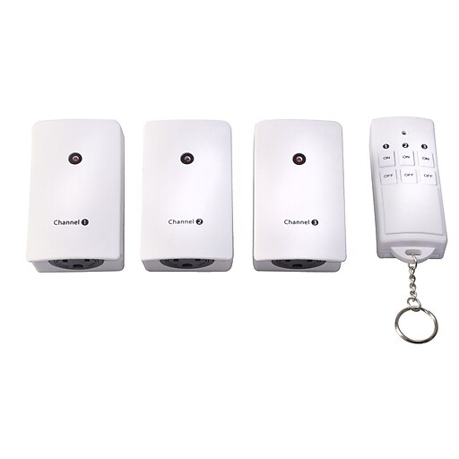 Holiday Time Wireless Outlets with Remote, 3-Pack with 100 Foot Radio  Frequency Range 