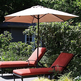 Pure Garden 9' Aluminum Patio Umbrella with Auto Crank - Tan (M150007)
