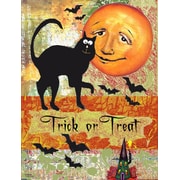 Caroline's Treasures Halloween Trick Or Treat Moon Vertical Flag