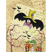 Caroline's Treasures Halloween Bat Crazy Vertical Flag