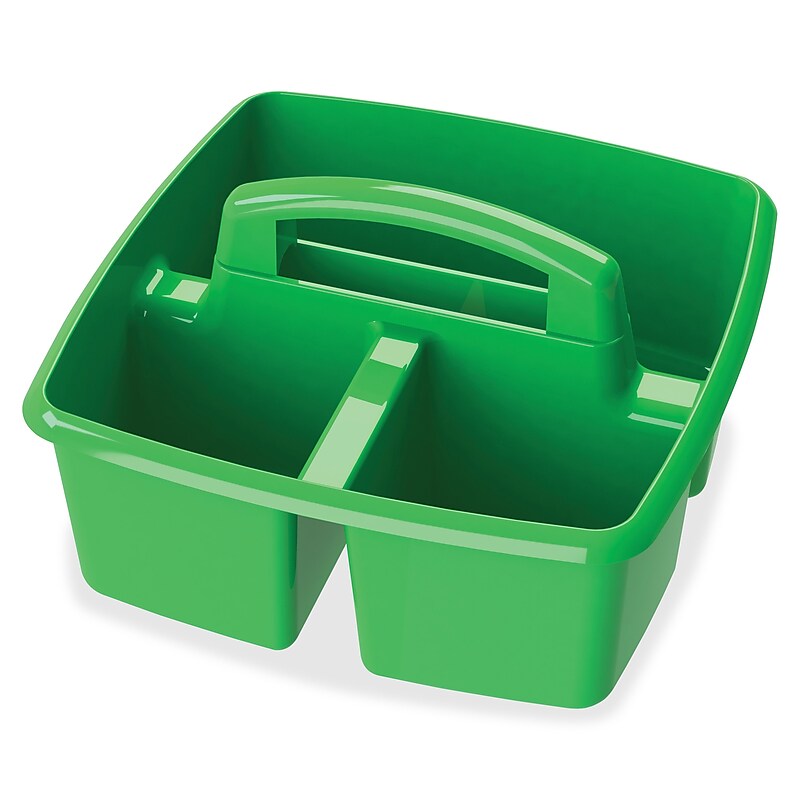 Storex Classroom Caddy, 3 Compartment, 5.3" H x 9.3" W x 9.3" D, 5/Set image 1