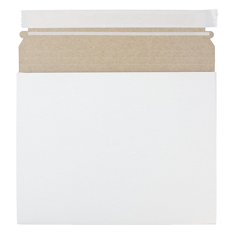 JAM Paper® Expandable Photo Mailer Envelopes with Self-Adhesive Closure, 10 x 7.75 x 1, White, 6 Rigid Mailers/Pack (18906705B) image 1