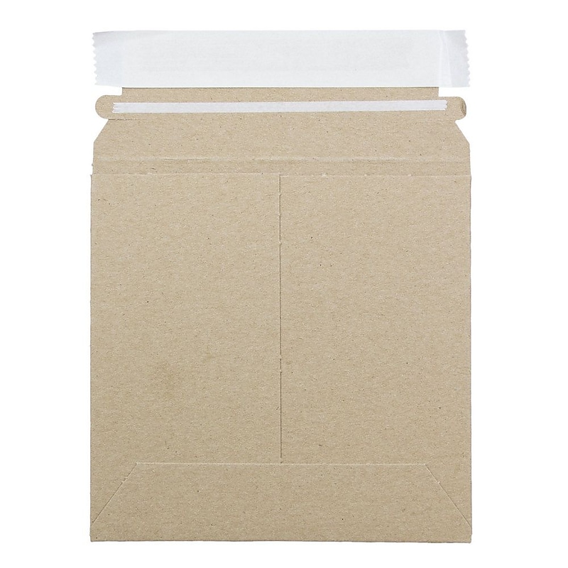 JAM Paper® Stay-Flat Photo Mailer Envelopes, 6 x 6, Brown Kraft, Self-Adhesive Closure, 6 Rigid Mailers/Pack (8866639B) image 1