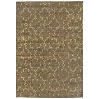 StyleHaven Outdoor Geometric Polypropylene 3'7" X 5'6" Red/Ivory Area Rug (WMEI9754R4X6L)