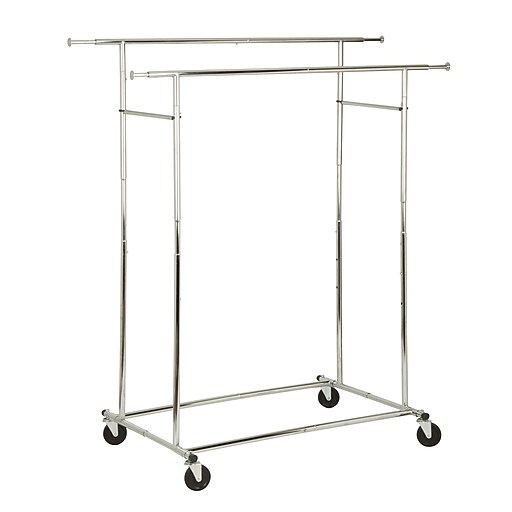 Honey Can Do Dual Bar Commercial Garment Rack (GAR09394) Staples