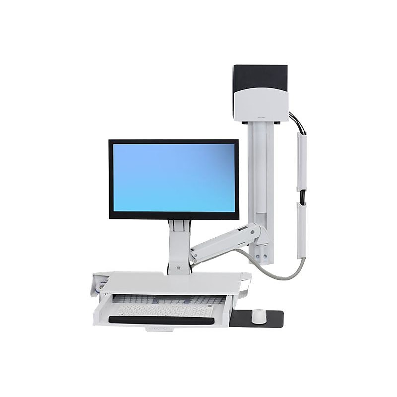 Ergotron® StyleView® Sit-Stand Combo System with Worksurface (45-272-216) image 1