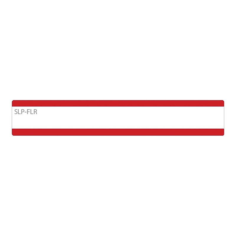Seiko SLP-FLR Printer Label, White with Red Border, 9/16"W, 130 Labels/Roll, 2 Rolls/Box image 1