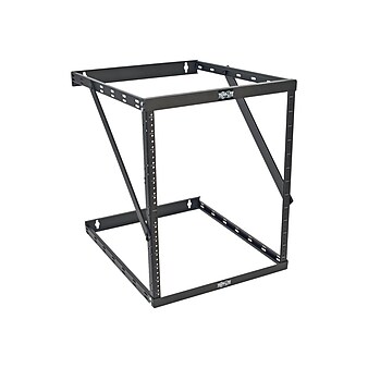 Tripp Lite SmartRack 8U/12U/22U Wall-Mount 2-Post Open-Frame Rack, Black (SRWO8U22DP)