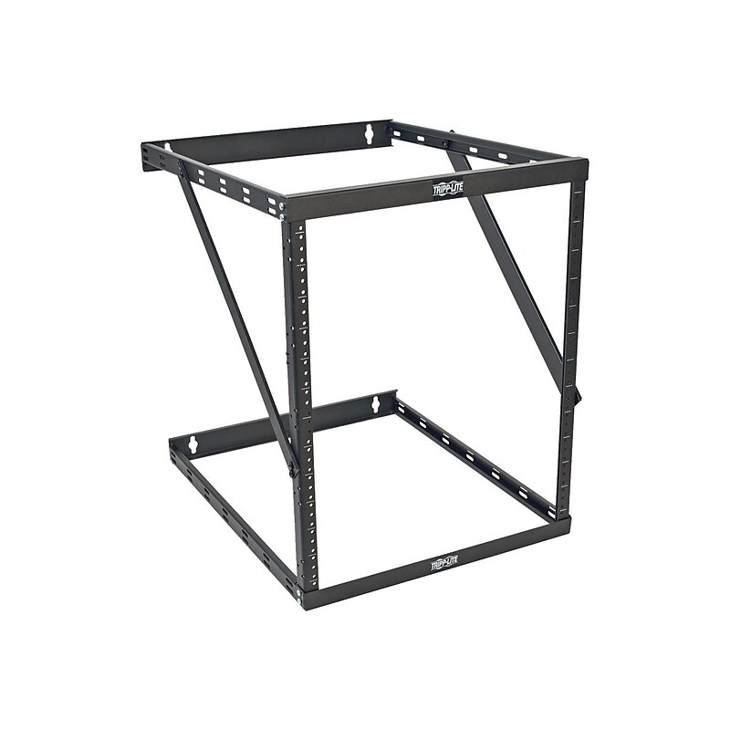 Tripp Lite SmartRack 8U/12U/22U Wall-Mount 2-Post Open-Frame Rack, Black (SRWO8U22DP) image 1