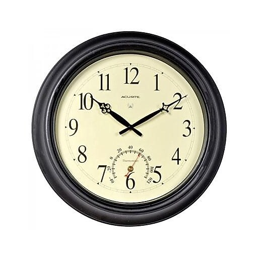 Chaney Instruments Acurite® Indoor/Outdoor 18"Dia x 2 1/2"D Black