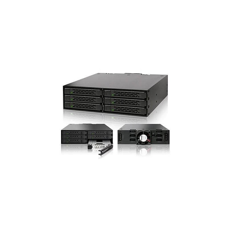 Icy Dock ToughArmor 2.5"/5.25" Internal SATA HDD/SSD Backplane RAID Cage, Black (MB996SP6SB) image 1