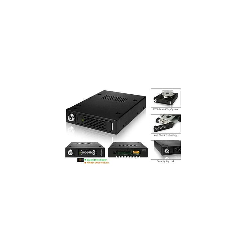 Icy Dock® ToughArmor 2.5"/3.5" Internal SATA/SAS HDD/SSD Mobile Rack Enclosure, Black (MB991IKB) image 1