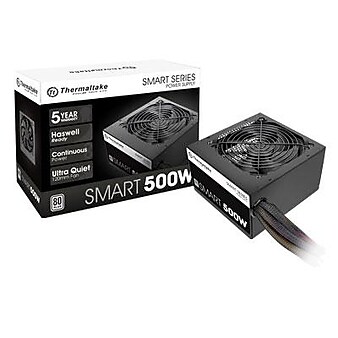 Thermaltake® Smart Power Supply, 500 W, for Intel ATX 12V v2.3 Motherboard (PS-SPD-0500NPCWUS-W)
