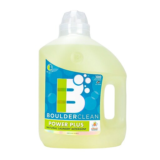 Boulder Clean Power Plus Natural Laundry Detergent, Fresh Citrus 100 oz