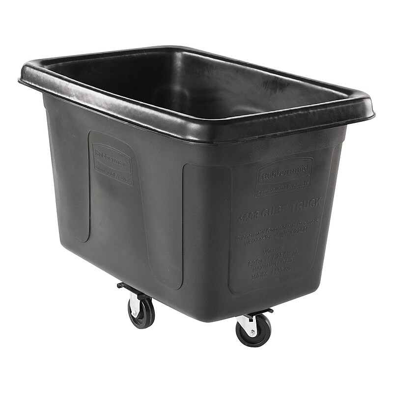 Rubbermaid® Commercial Cube Truck, 8 Cu.Ft., Black image 1