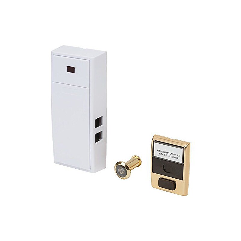 Everyday Two Note Mechanical Door Chime and Door Button with Separate Door Viewer Peephole (MCH2V) image 1