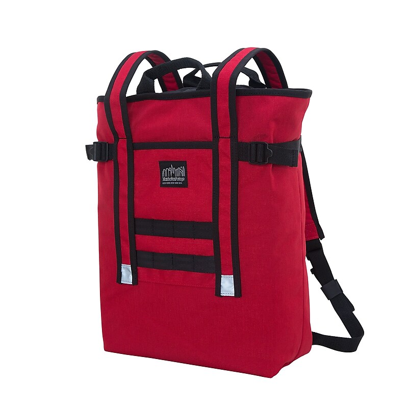 Manhattan Portage Chrystie Laptop Backpack, Medium, Red (1320-BL RED) image 1