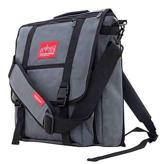 Manhattan Portage Commuter Laptop Bag with Back Zipper Grey (1417Z GRY)