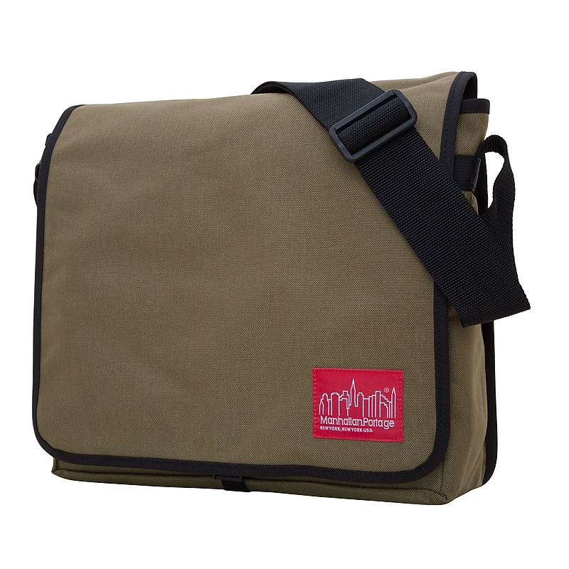 Manhattan Portage DJ Fabric Water Resistant Messenger Bag, Beige (1428 KHK) image 1