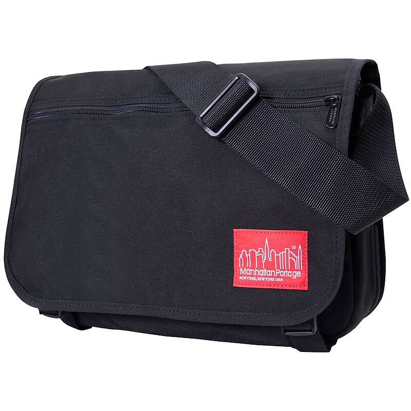 Manhattan Portage Europa Fabric Water Resistant Messenger Bag, Black (1439Z-C BLK) image 1