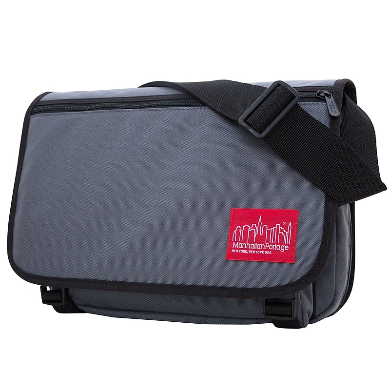 Manhattan Portage Europa Fabric Water Resistant Messenger Bag, Gray (1439Z-C GRY) image 1