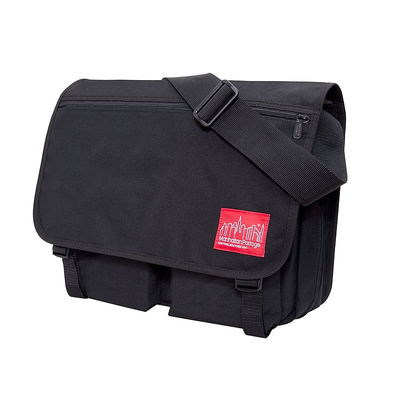 Manhattan Portage Europa Fabric Messenger Bag, Black (1440Z BLK) image 1