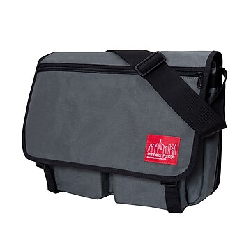 Manhattan Portage メッセンジャー 1603 Casual Messenger GRAY Manhattan Portage Nylon Water Resistant Messenger Bag, TSA