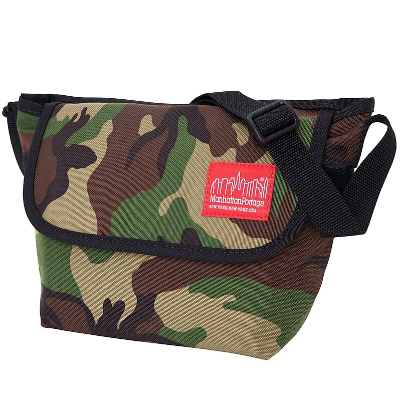 Manhattan Portage Nylon Water Resistant Messenger Bag, TSA Checkpoint Friendly, Camouflage (1603 CAM) image 1