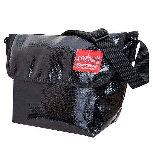 Manhattan Portage Vinyl Messenger Bag (1603VL BLK) at Staples