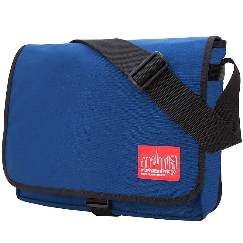 Manhattan Portage DJ Deluxe Fabric Water Resistant Messenger Bag, Navy (1713 NVY) image 1