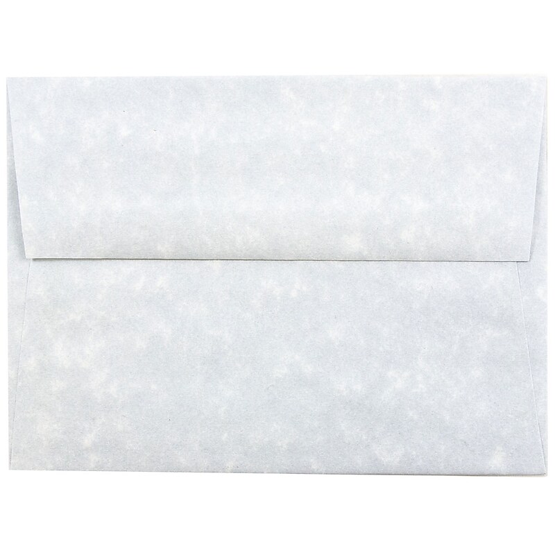 JAM Paper A6 Parchment Invitation Envelopes, 4.75 x 6.5, Blue Recycled, 25/Pack (10296) image 1