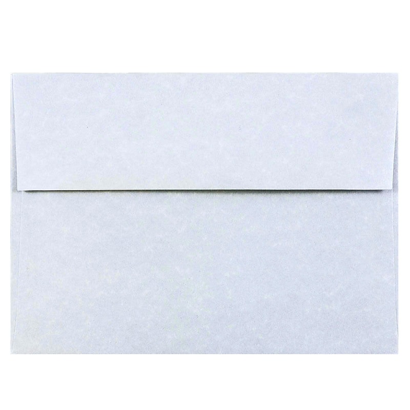 JAM Paper® A7 Parchment Invitation Envelopes, 5.25 x 7.25, Blue Recycled, 25/Pack (10379) image 1
