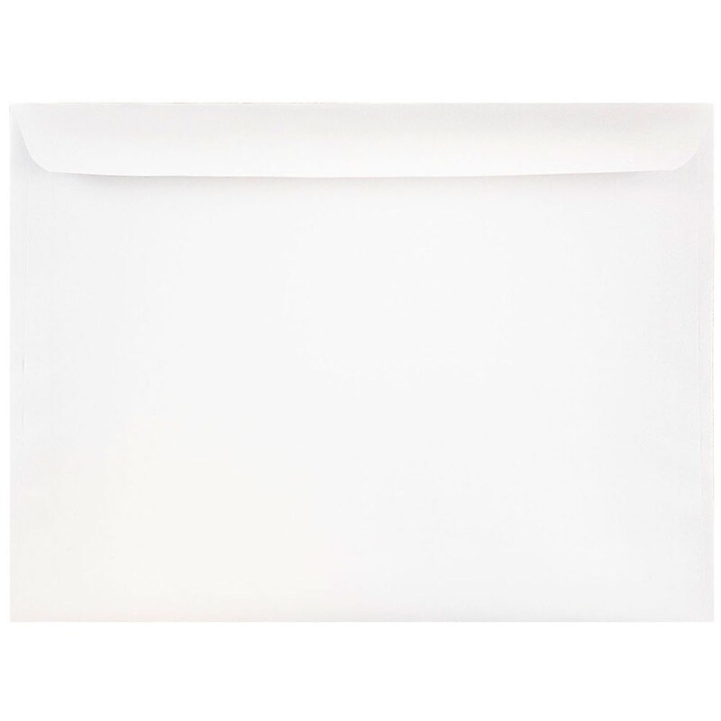 JAM Paper 9.5 x 12.625 Booklet Commercial Envelopes, White, 100/Pack (953454B) image 1